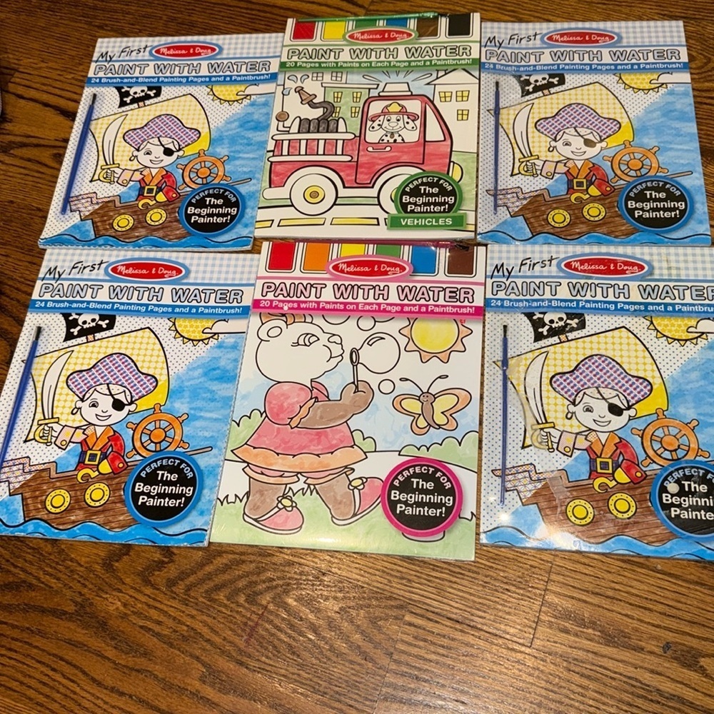 MELISSA & DOUG PAINT WITH WATER bundle of 6 sets